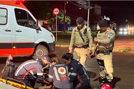 LEM: Acidente entre carreta e moto deixa motociclista ferido no bairro Mimoso I