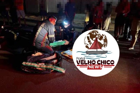 Motociclista fica gravemente ferido após colidir em carroceria estacionada no bairro Mimoso II em Luis Eduardo Magalhães