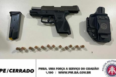 CIPE CERRADO APREENDE INDIVÍDUO POR PORTE ILEGAL DE ARMA DE FOGO EM WANDERLEY