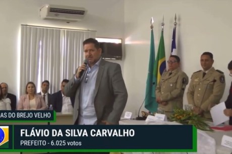 Flavio Fogão Goiano (PSD), toma posse para segundo mandato como prefeito em Tabocas do Brejo Velho,