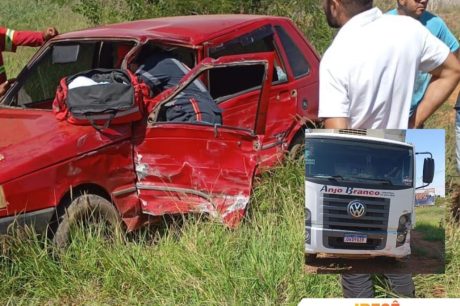 Motorista de 79 anos morre após acidente entre carro e caminhão em Canarana